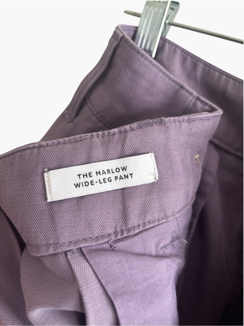 Madewell The Harlow Wide Leg Pants Smoky Grape High Waist Pockets Size 10 - Picture 7 of 16
